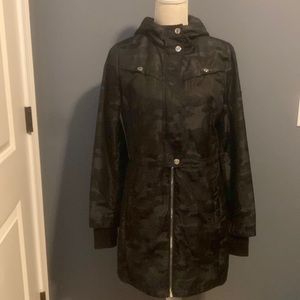 EUC MK black camo jacket with hood